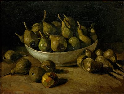 土器と梨のある静物、1885年。 作： Vincent van Gogh