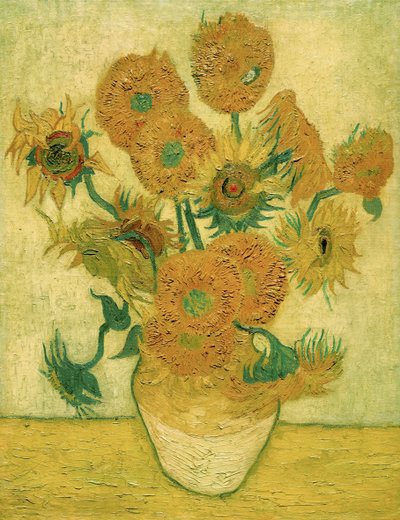 ひまわり、1889年。 作： Vincent van Gogh