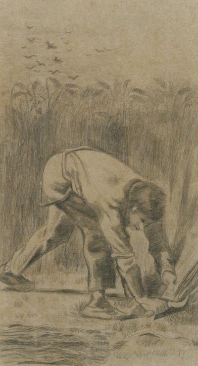 ミレーの後の死神、1880年。 作： Vincent van Gogh