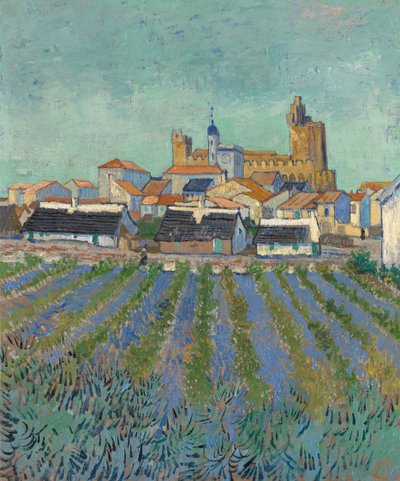 サント マリー ド ラ メールの眺め、1888 年。 作： Vincent van Gogh