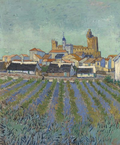 サント マリー ド ラ メールの眺め、1888 年。 作： Vincent van Gogh