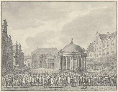 1787 年 9 月 5 日、ハールレムの大市場に関する政府規則の宣誓 作： Vincent Jansz. van der Vinne (signed by artist)