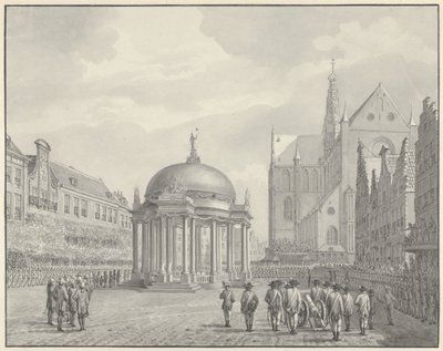 1787 年 9 月 5 日、ハールレムの大市場に関する政府規則の宣誓 作： Vincent Jansz. van der Vinne