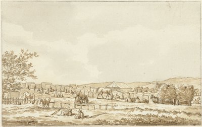 1787 年 9 月 19 日、Overveen の Droogberg の陸軍キャンプ 作： Vincent Jansz. van der Vinne