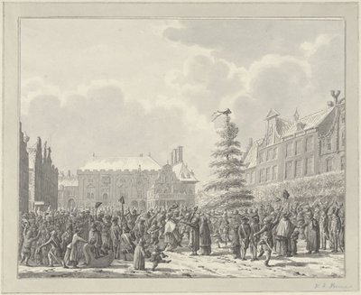 ハーレムの革命、1795 年 1 月 19 日 作： Vincent Jansz. van der Vinne