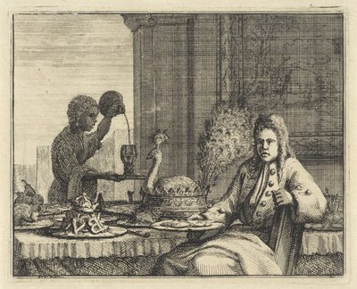 セットテーブルの男 作： Vincent Laurensz. van der Vinne (II)