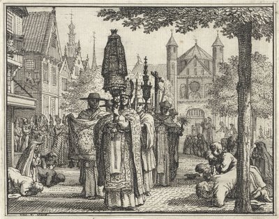 通りを通る像の行列 作： Vincent Laurensz. van der Vinne (II)