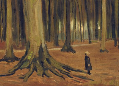 森の中の少女、1882 作： Vincent van Gogh