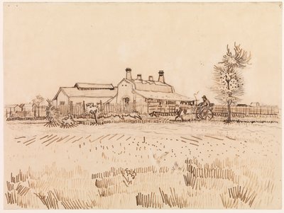 タイル工場、1888 作： Vincent van Gogh