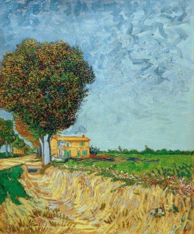 家のあるアルル通り 作： Vincent van Gogh