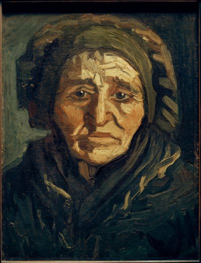 農民の女性：フードが暗い老婆 作： Vincent van Gogh