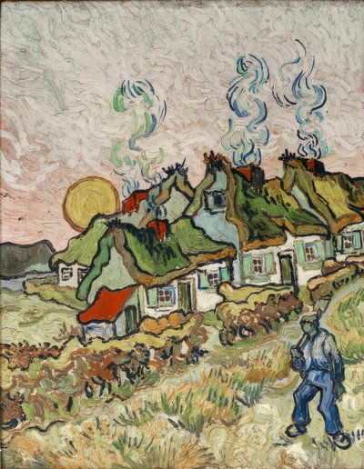 日没時の農家 作： Vincent van Gogh