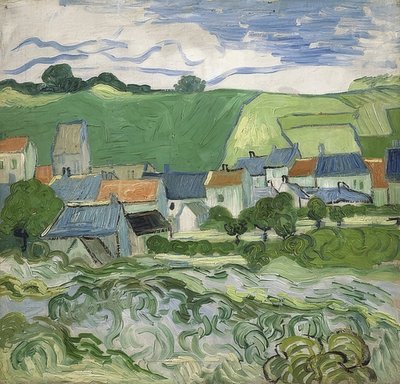 Blick auf Auvers。オーヴェルシュルオワーズ、5月-1890年6月 作： Vincent van Gogh