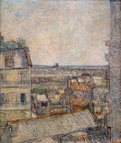 ルピック通りのアパートの窓からの眺め 作： Vincent van Gogh