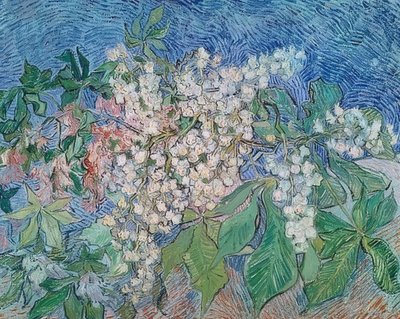 開花栗の枝。 1890 作： Vincent van Gogh