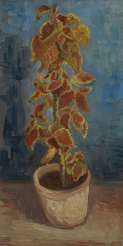色のイラクサとフラワーポット。 1886 作： Vincent van Gogh