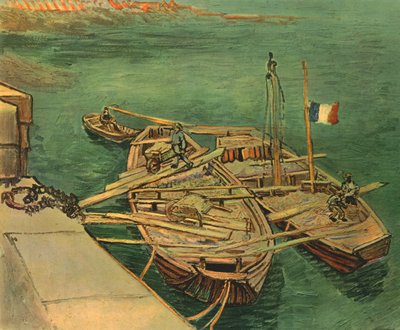 ローヌのボート、1888年8月、1947年8月。 作： Vincent van Gogh