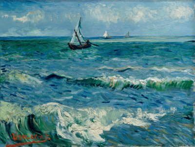 Boote auf See、Les Saintes-Maries-de– la-Mer 作： Vincent van Gogh