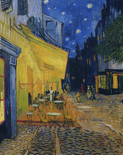 カフェテラス、アルル広場、1888年 作： Vincent van Gogh