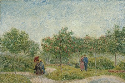 1887年、アニエールのボイヤーダルゲンソン公園でカップルを求愛 作： Vincent van Gogh
