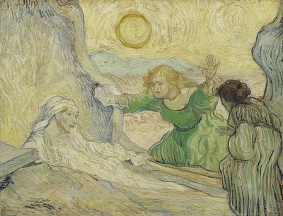 ラザロの覚醒（レンブラント後）。サンレミ=ドプロヴァンス、1890年5月 作： Vincent van Gogh