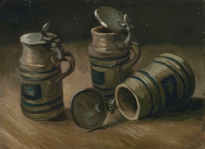 ビールジョッキ。 1885 作： Vincent van Gogh