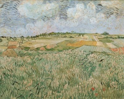 雨の雲でオーヴェルス平原 作： Vincent van Gogh