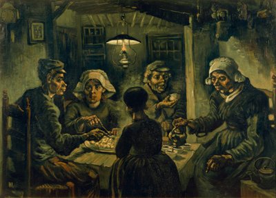 ジャガイモを食べる人 作： Vincent van Gogh