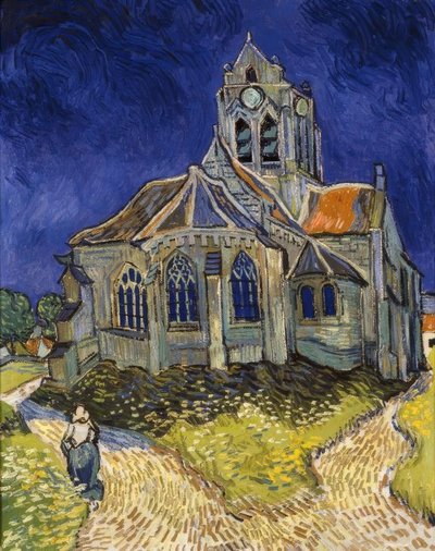 オーヴェルスルオワーズの教会 作： Vincent van Gogh