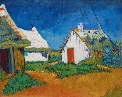 サントマリーのドレイヴァイセヒュッテン（サントマリーの白い小屋）。 1888 作： Vincent van Gogh