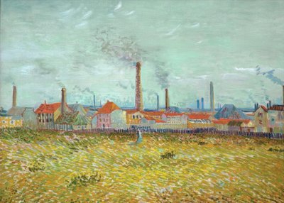 ケ・ド・クリシーから見たアニエールの工場 作： Vincent van Gogh