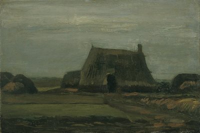 泥炭の山のある農場 作： Vincent van Gogh