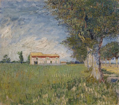 麦畑の農家、1888 作： Vincent van Gogh