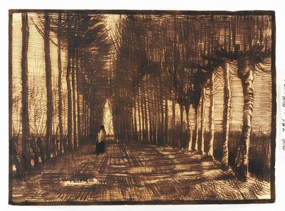道路上の図、1884 作： Vincent van Gogh