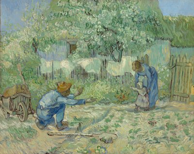 ミレー後の最初のステップ、1890年。 作： Vincent van Gogh