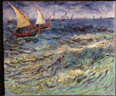 サントマリーの漁船 作： Vincent van Gogh