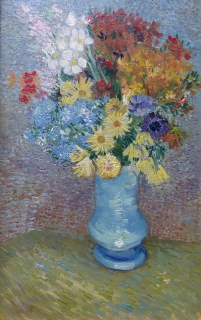 青い花瓶の花、1887年頃（キャンバスに油彩） 作： Vincent van Gogh
