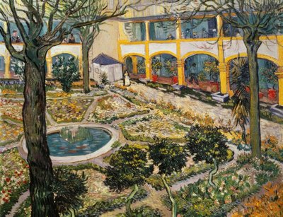 アルルの病院の庭 作： Vincent van Gogh