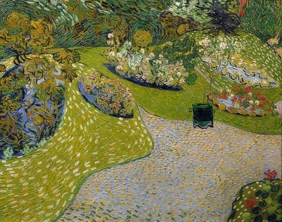 オーヴェルの庭園。 1890 作： Vincent van Gogh