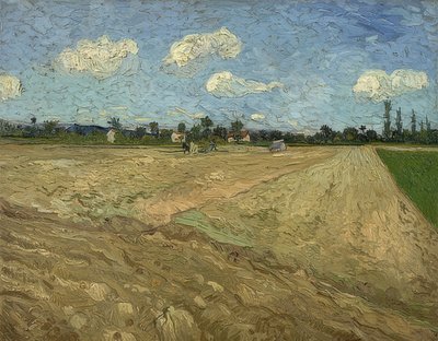 耕されたフィールド（溝）。 1888 作： Vincent van Gogh