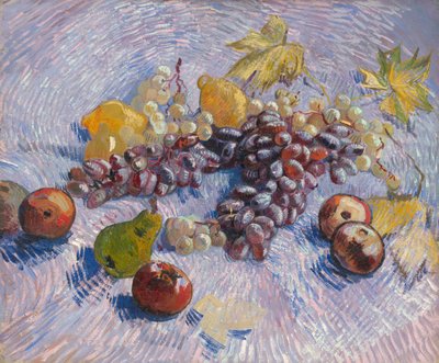 ぶどう、レモン、梨、りんご、1887年。 作： Vincent van Gogh