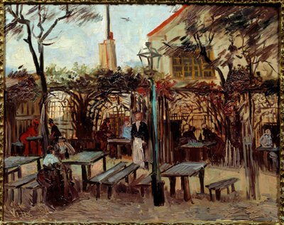 モンマルトルのGuinguette："Le Billard En Bois "が "La Bonne Franquette "になる。フィンセント・ファン・ゴッホ（1853-1890）の絵画（ec.holl.）1886年日。0.49x0.64 m パリ オルセー美術館 作： Vincent van Gogh