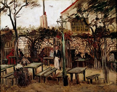 モンマルトルのGuinguette：木製のビリヤード台がla bonne franketteになった。 作： Vincent van Gogh