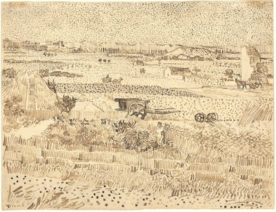 収穫 -- ラ・クロの平原 作： Vincent van Gogh