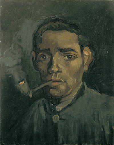 男の頭、1884年から1885年 作： Vincent van Gogh