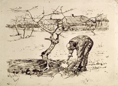 オーチャードで1883 作： Vincent van Gogh
