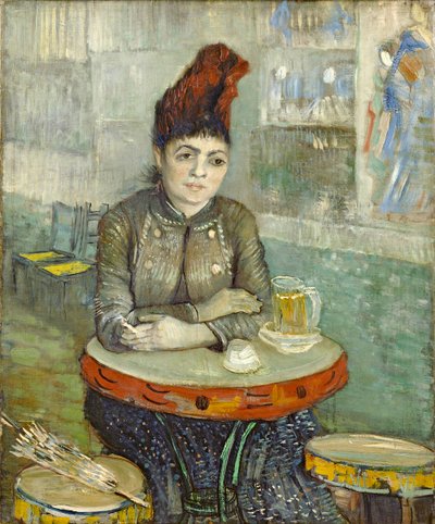 カフェで：Le tambourinのAgostina Segatori 作： Vincent van Gogh