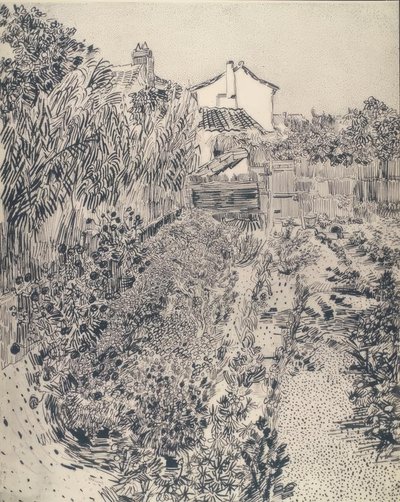 小さなコテージガーデン 作： Vincent van Gogh