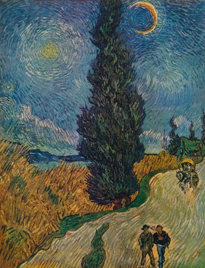 La Route Aux Cypres、1890 作： Vincent van Gogh