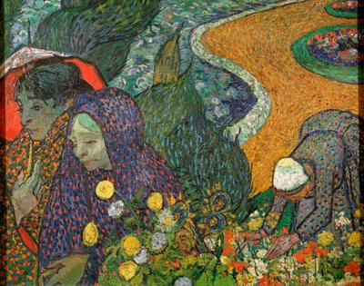 エッテンの庭園のアルルの記憶の女性、1888年。 作： Vincent van Gogh